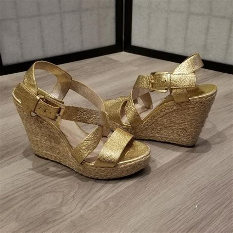 michael kors giovanna wedge gold